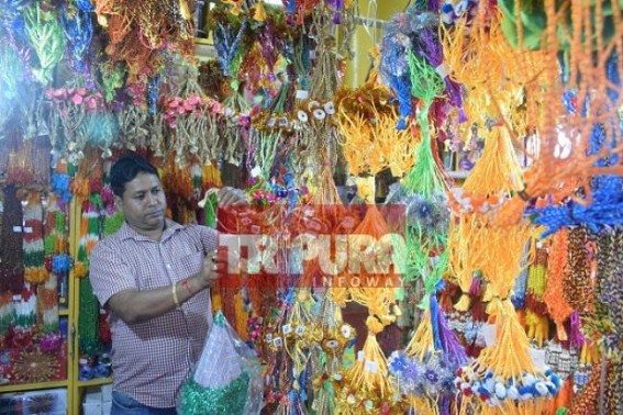 Agartala markets flooded with variety of rakhis ahead of Raksha Bandhan